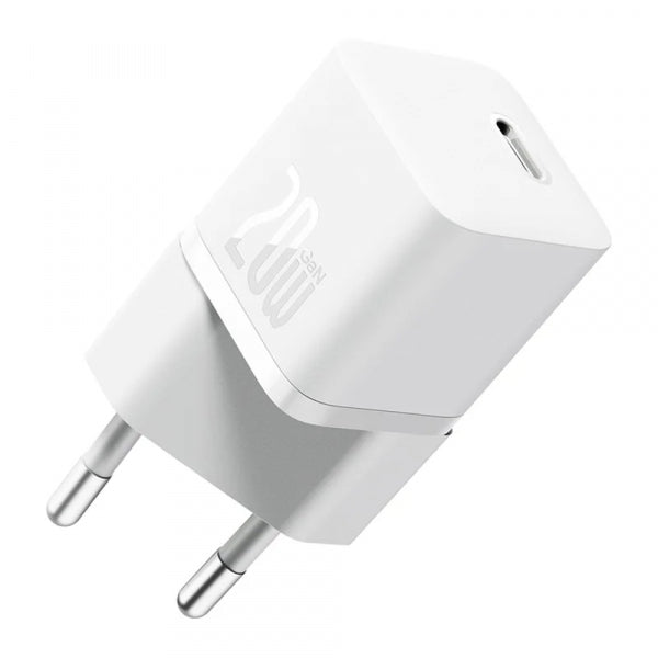 Baseus Wall Charger GaN Mini 1C, 20W, 3A, 1 x USB-C, White CCGN050102