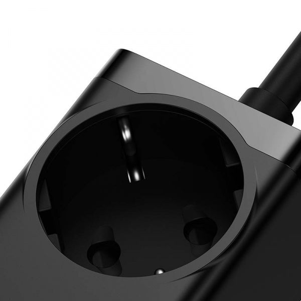 Baseus Power Strip GaN3 Pro, 1 x Schuko - 2 x USB-A - 2 x USB-C, Black PSZM000401