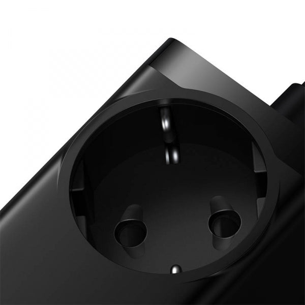 Baseus Power Strip GaN3 Pro, 1 x Schuko - 2 x USB-A - 2 x USB-C, Black PSZM000901