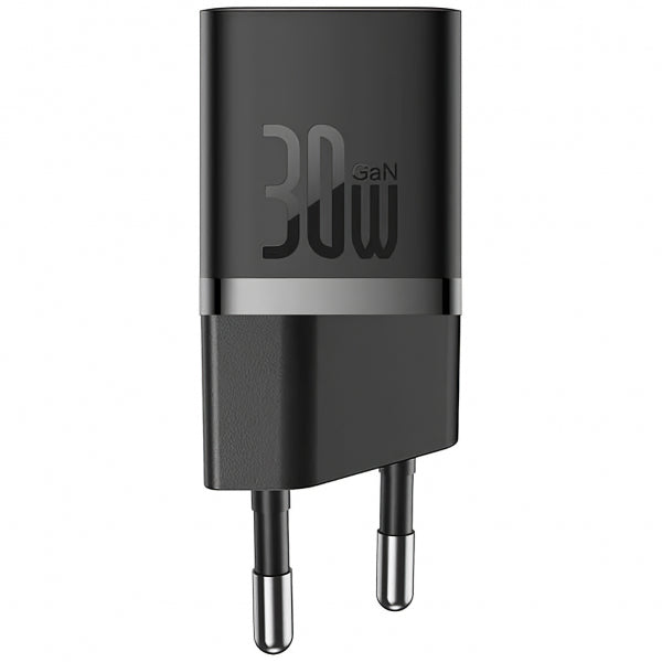 Baseus Wall Charger GaN Mini 1C, 30W, 3A, 1 x USB-C, Black CCGN070401