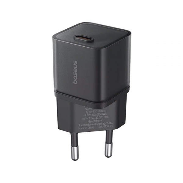 Baseus Wall Charger GaN5S, 20W, 3A, 1 x USB-C, Black P10162503113-00