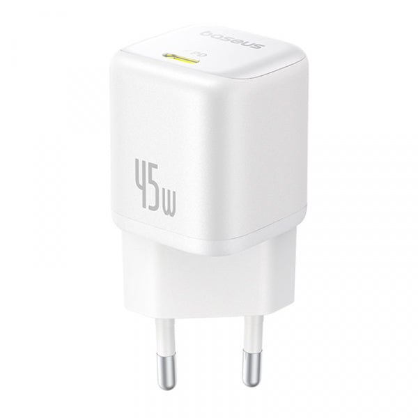 Baseus Wall Charger PicoGo, 45W, 3A, 1 x USB-C, White P10176800213-00