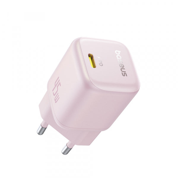 Baseus Wall Charger PicoGo, 45W, 3A, 1 x USB-C, Pink P10176800413-00