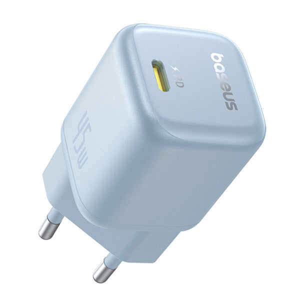Baseus Wall Charger PicoGo, 45W, 3A, 1 x USB-C, Blue P10176800313-00
