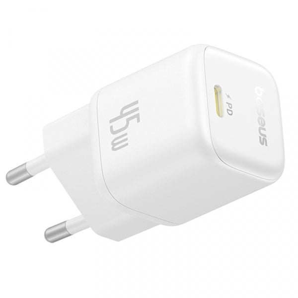 Baseus Wall Charger PicoGo, 45W, 3A, 1 x USB-C, White P10176800213-00