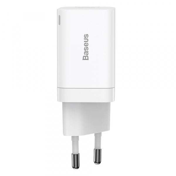 Baseus Wall Charger Super Si Pro, 30W, 3A, 1 x USB-A - 1 x USB-C, White CCSUPP-E02