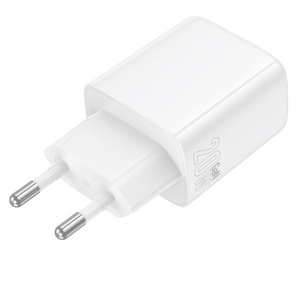 Borofone Wall Charger BN27 Fuente, 20W, 3A, 1 x USB-A - 1 x USB-C, White