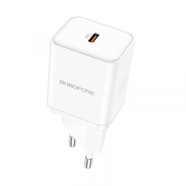 Borofone Wall Charger BN6 Field, 20W, 3A, 1 x USB-C, White