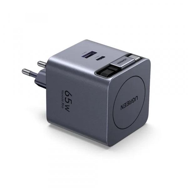 Ugreen Wall Charger X615, 65W, 3A, 1 x USB-A - 1 x USB-C, with USB-C Cable, Grey