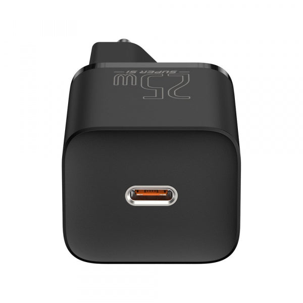 Baseus Wall Charger Super Si, 25W, 3A, 1 x USB-C, with USB-C Cable, Black TZCCSUP-L01