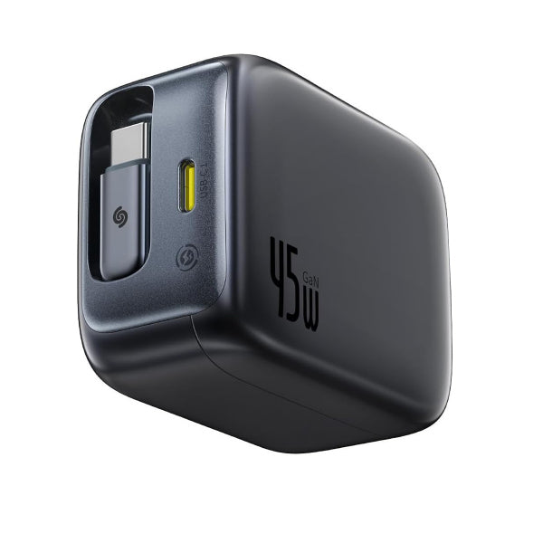 Baseus Wall Charger EnerCore CJ11, 45W, 3A, 1 x USB-C, with USB-C Cable, Black E0120G00