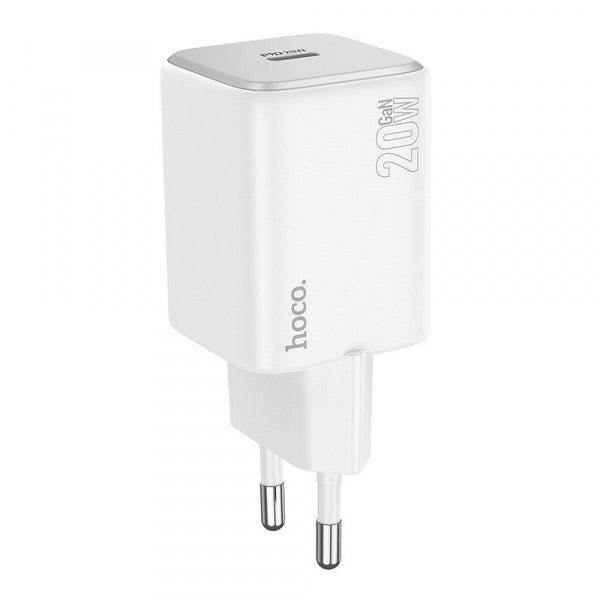 Hoco Wall Charger N40, 20W, 3A, 1 x USB-C, White