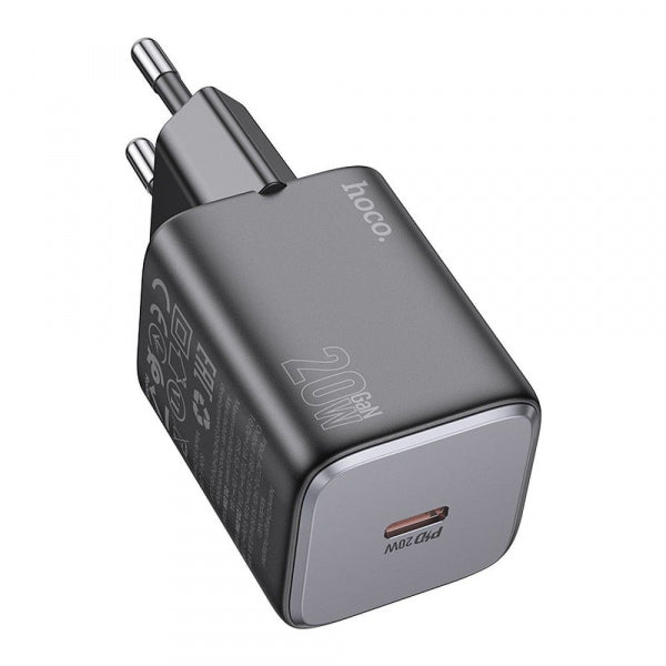 Hoco Wall Charger N40, 20W, 3A, 1 x USB-C, Black