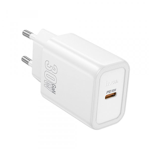 Hoco Wall Charger N62, 30W, 3A, 1 x USB-C, White
