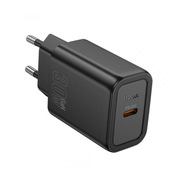Hoco Wall Charger N62, 30W, 3A, 1 x USB-C, Black