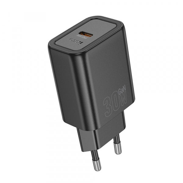 Hoco Wall Charger N62, 30W, 3A, 1 x USB-C, Black