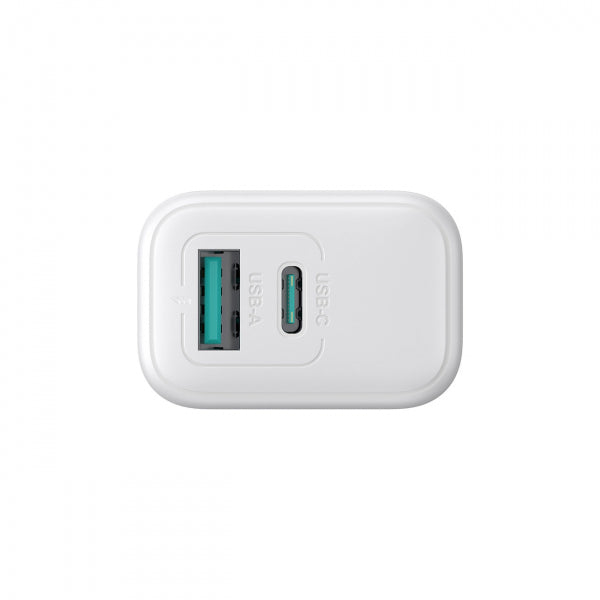 Joyroom Wall Charger JR-TCF21, 20W, 3A, 1 x USB-A - 1 x USB-C, White