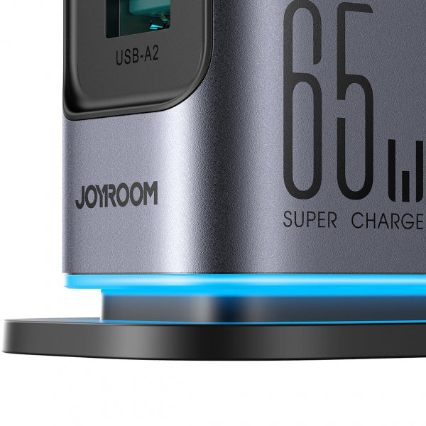 Joyroom Desktop Charger JR-TCM02, 65W, 3.25A, 2 x USB-A - 4 x USB-C, Grey
