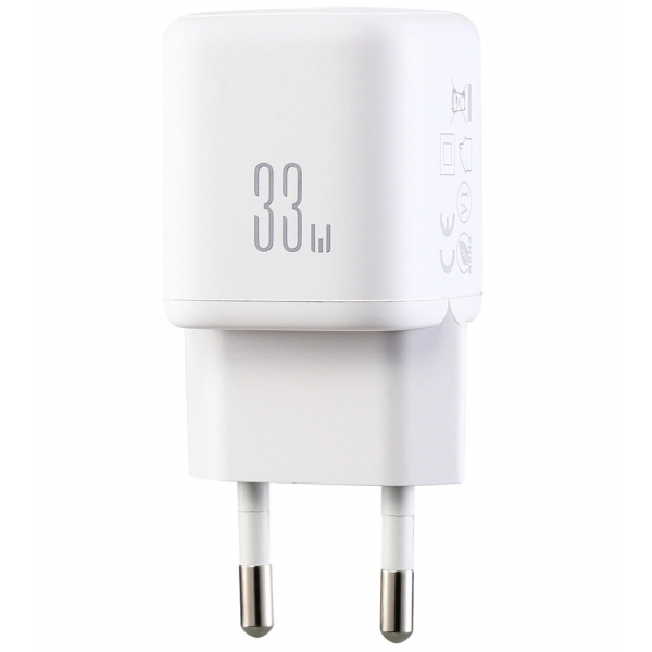 Joyroom Wall Charger JR-TG7, 33W, 3A, 1 x USB-A - 1 x USB-C, White