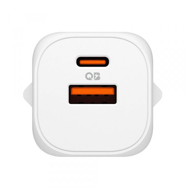 Spigen Wall Charger Essential, 35W, 3A, 1 x USB-A - 1 x USB-C, White ACH09462