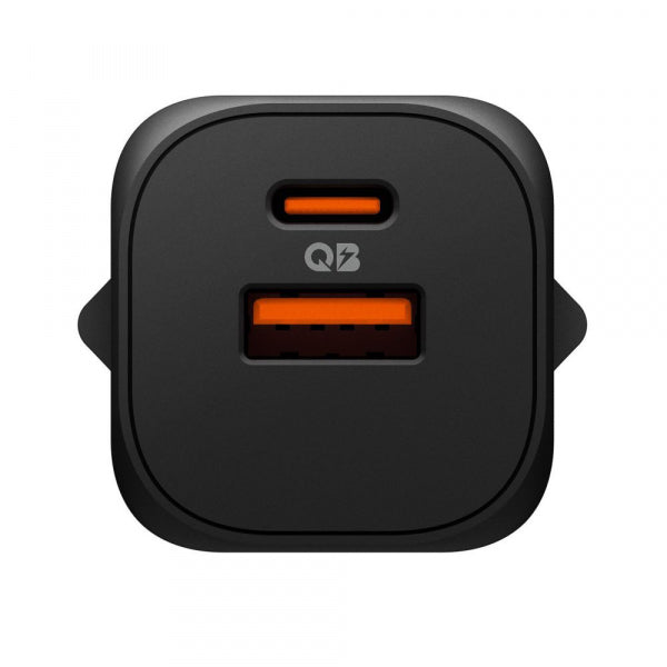 Spigen Wall Charger Essential, 35W, 3A, 1 x USB-A - 1 x USB-C, Black ACH09463