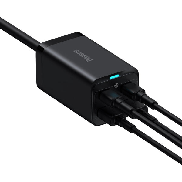 Baseus Desktop Charger GaN3 Pro, 100W, 5A, 2 x USB-A - 2 x USB-C, Black CCGP000101