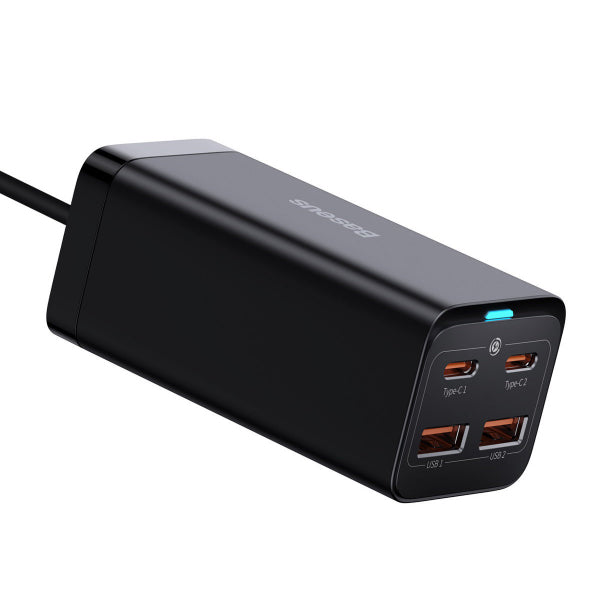 Baseus Desktop Charger GaN3 Pro, 100W, 5A, 2 x USB-A - 2 x USB-C, Black CCGP000101