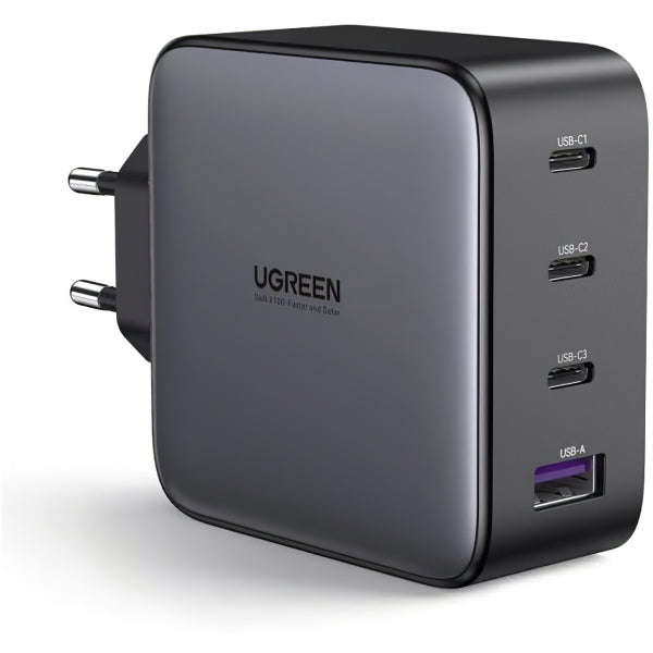 Ugreen Wall Charger CD226, 100W, 5A, 1 x USB-A - 3 x USB-C, Black