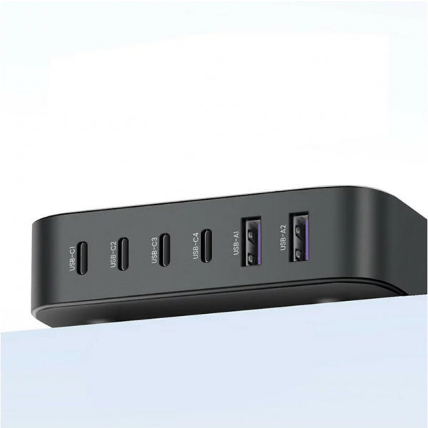 Ugreen Desktop Charger CD271 Nexode, 200W, 5A, 2 x USB-A - 4 x USB-C, Grey