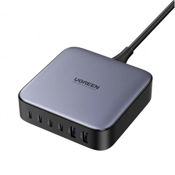 Ugreen Desktop Charger CD271 Nexode, 200W, 5A, 2 x USB-A - 4 x USB-C, Grey