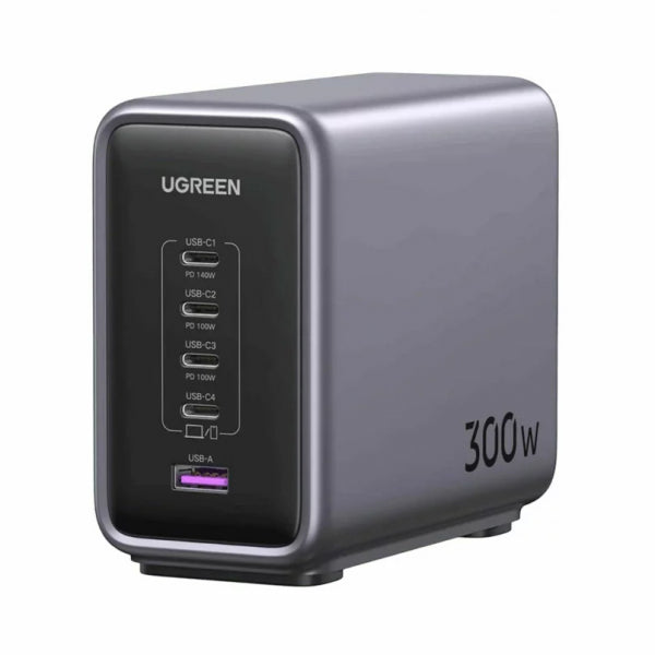 Ugreen Desktop Charger CD333 Nexode, 300W, 5A, 1 x USB-A - 4 x USB-C, Grey