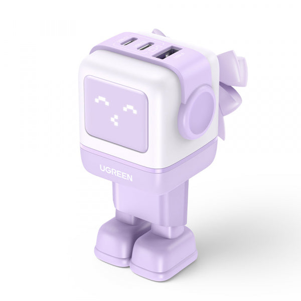Ugreen Wall Charger CD361 Uno, 65W, 3.25A, 1 x USB-A - 2 x USB-C, Purple