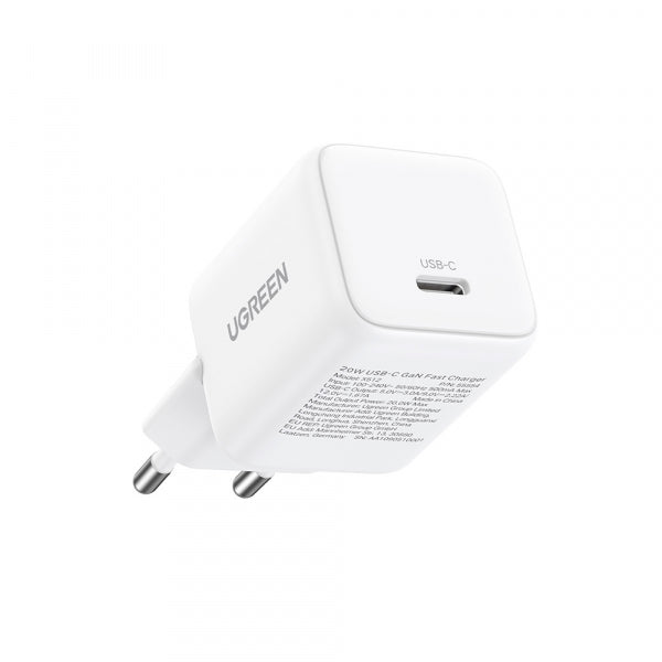 Ugreen Wall Charger X512, 20W, 3A, 1 x USB-C, White
