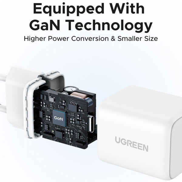 Ugreen Wall Charger X512, 20W, 3A, 1 x USB-C, White