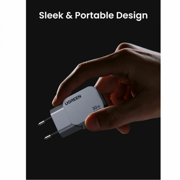 Ugreen Wall Charger X703 Nexode Pro, 30W, 3A, 1 x USB-C, Grey