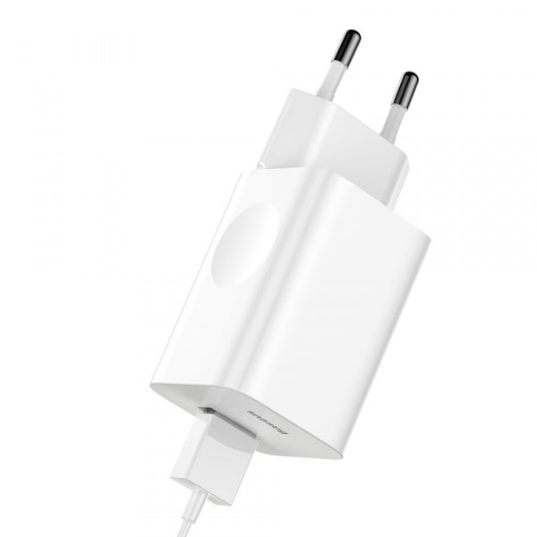 Baseus Wall Charger 24W, 3A, 1 x USB-A, White CCALL-BX02