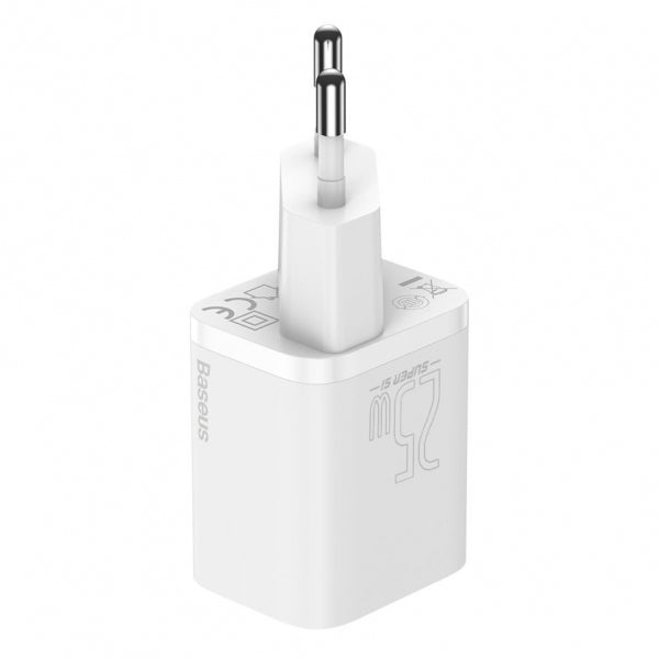 Baseus Wall Charger Super Si, 25W, 3A, 1 x USB-C, White CCSP020102