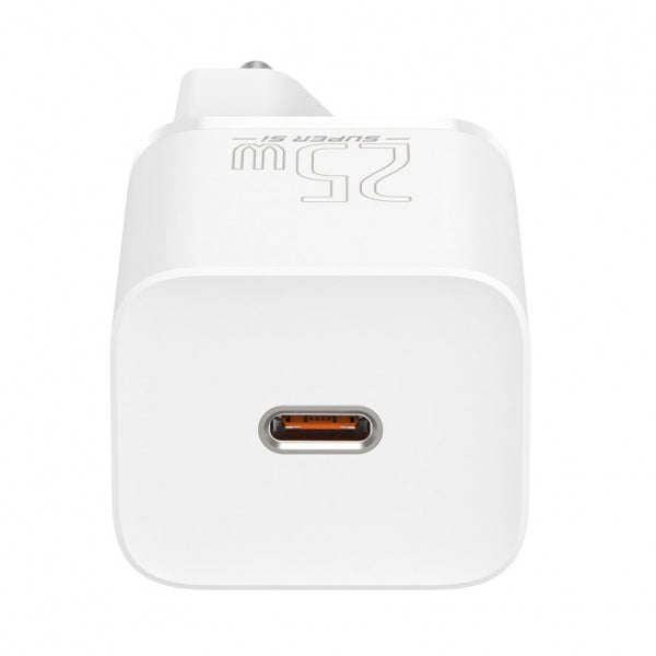 Baseus Wall Charger Super Si, 25W, 3A, 1 x USB-C, White CCSP020102
