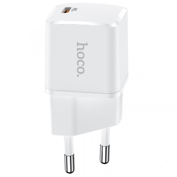 Hoco Wall Charger N10, 20W, 3A, 1 x USB-C, White