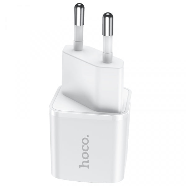 Hoco Wall Charger N10, 20W, 3A, 1 x USB-C, White