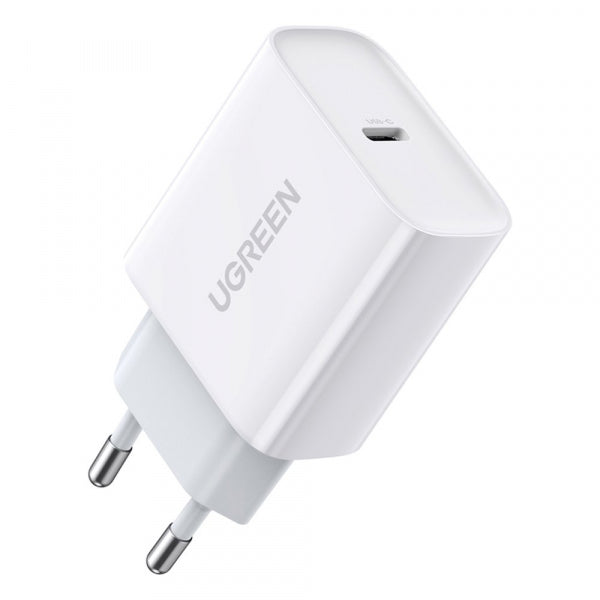 Ugreen Wall Charger CD137, 20W, 3A, 1 x USB-C, White