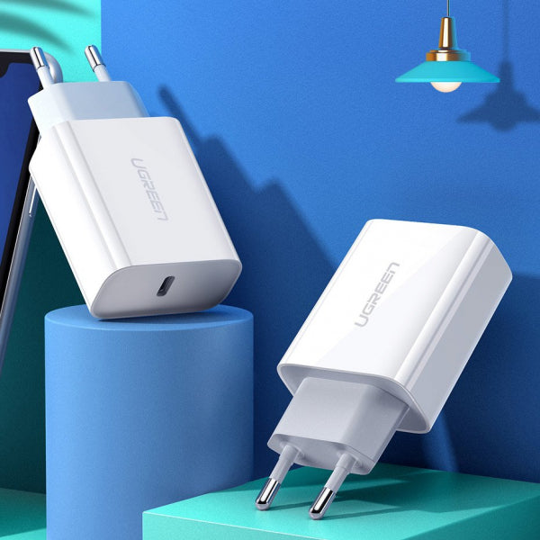 Ugreen Wall Charger CD137, 20W, 3A, 1 x USB-C, White
