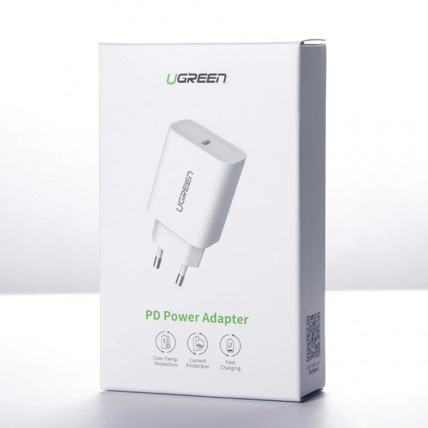 Ugreen Wall Charger CD137, 20W, 3A, 1 x USB-C, White