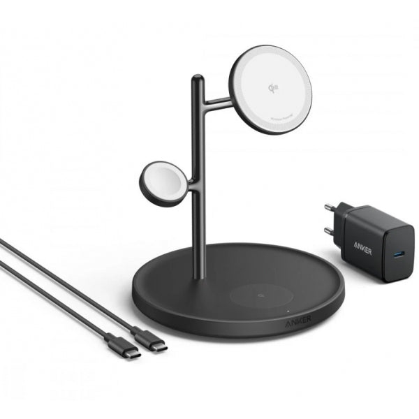 Anker Wireless Charger MagGo 3in1, 25W, 1.67A, Black B25M3311