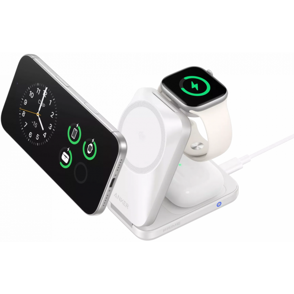Anker Wireless Charger Prime MagGo 3in1, 25W, White B25N1G21