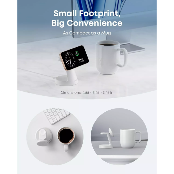 Anker Wireless Charger MagGo 3in1, 15W, 1.67A, White B25M4G21