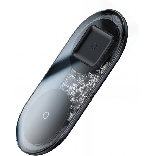 Baseus Wireless Charger Simple 2in1, 15W, 1.67A, Transparent WXJK-A01