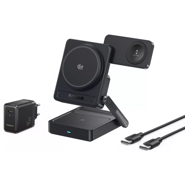 Baseus Wireless Charger PicoGo AF21 3in1, 35W, Black E0205401