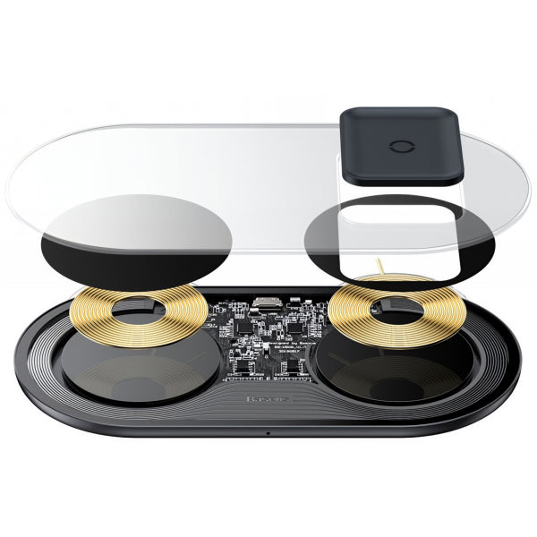 Baseus Wireless Charger Simple 2in1, 15W, 1.67A, Transparent WXJK-A01