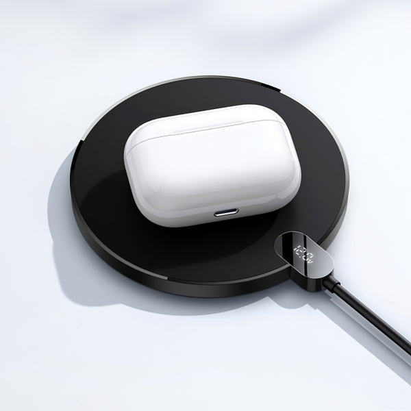 Baseus Wireless Charger Digital Led Display Gen 2, 15W, 1.67A, Black CCED000001